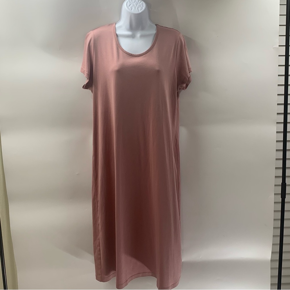 Lands' End Minimalist Dusty Rose Maxi length dress size L